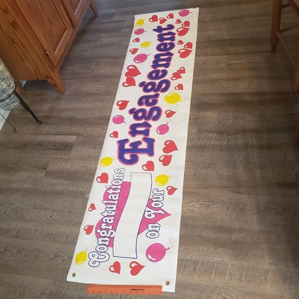 Bannerz vinyl all weather engagement banner NWT